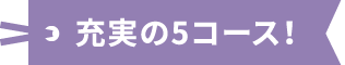 充実の5コース
